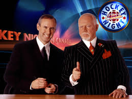Don Cherry and Ron Maclean broadcasting H.N.I.C